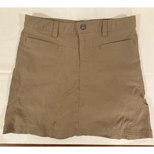 Athleta Skort Women’s 2 Classic Khaki Tan Mesh Lined Golf Tennis Athleisure